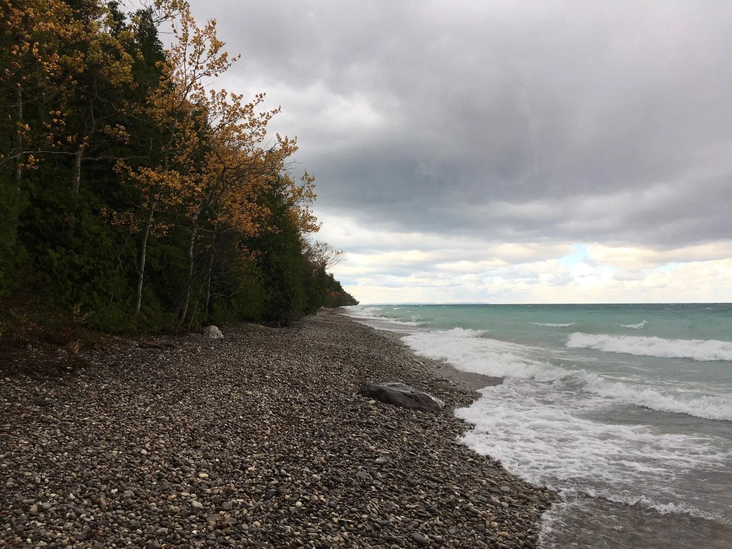 Peterson Park — rocky shoreline, Northport
