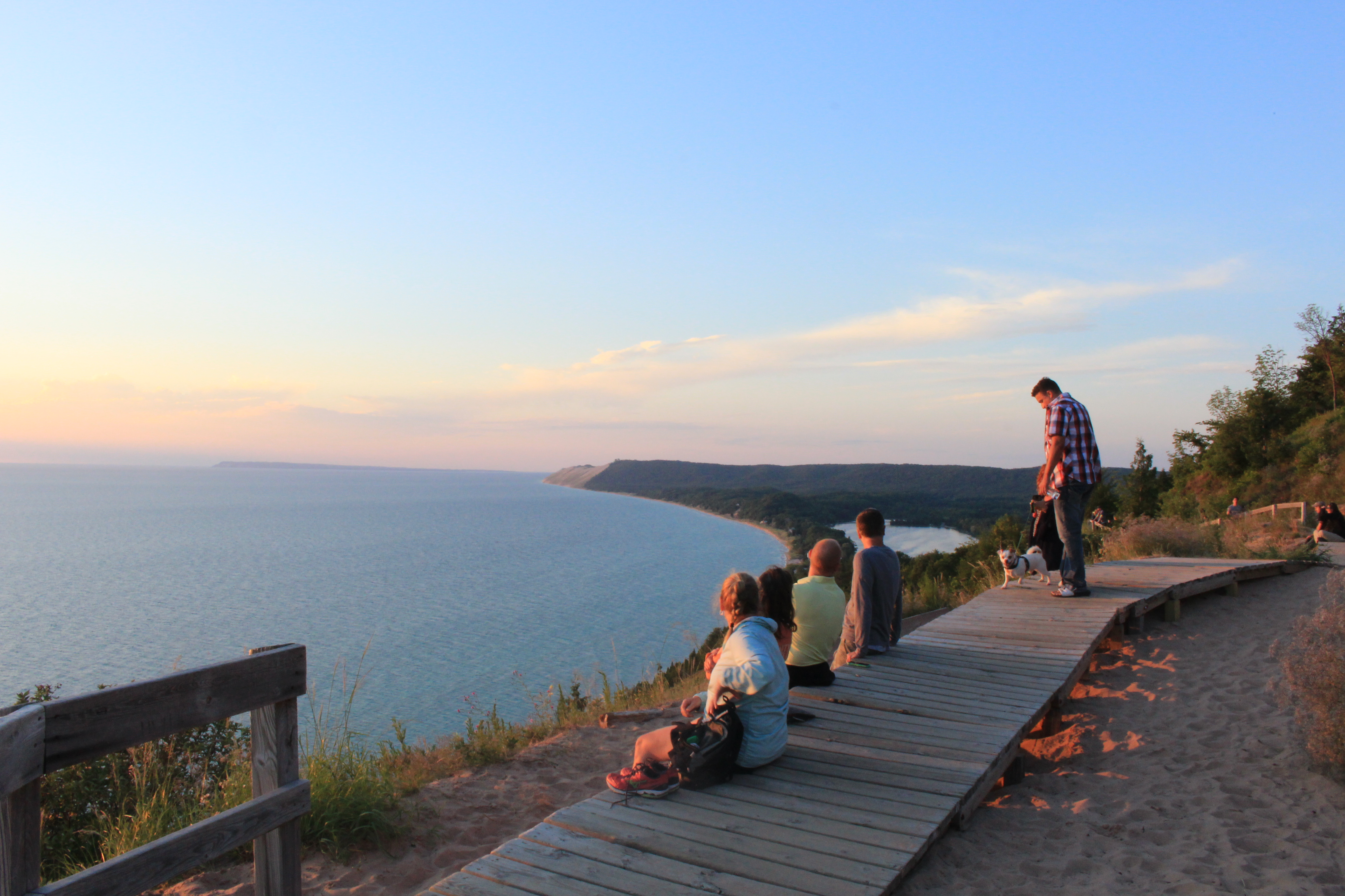 Empire Bluff overlook — Sleeping Bear Dunes at sunset