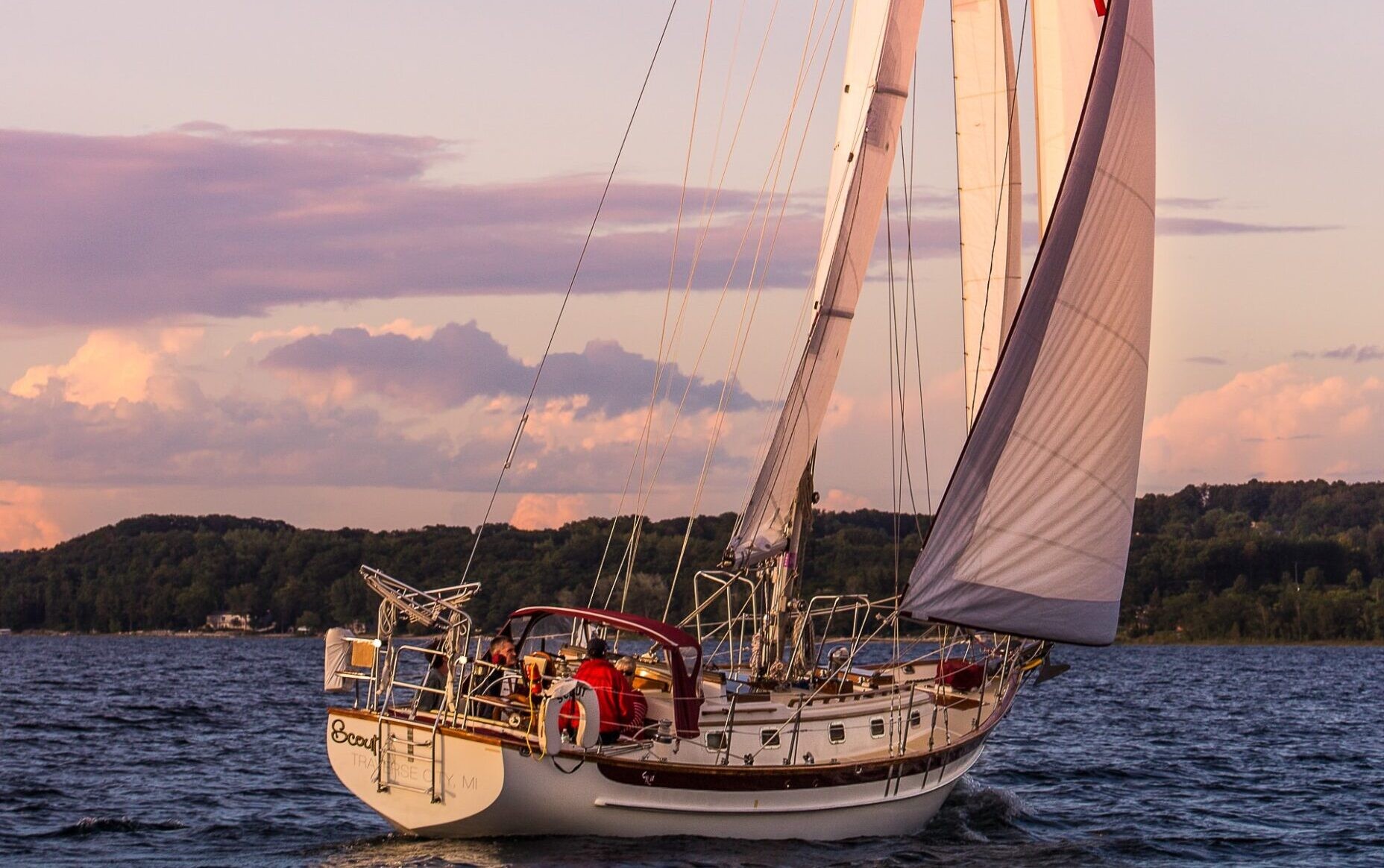 Sunset sail on West Grand Traverse Bay