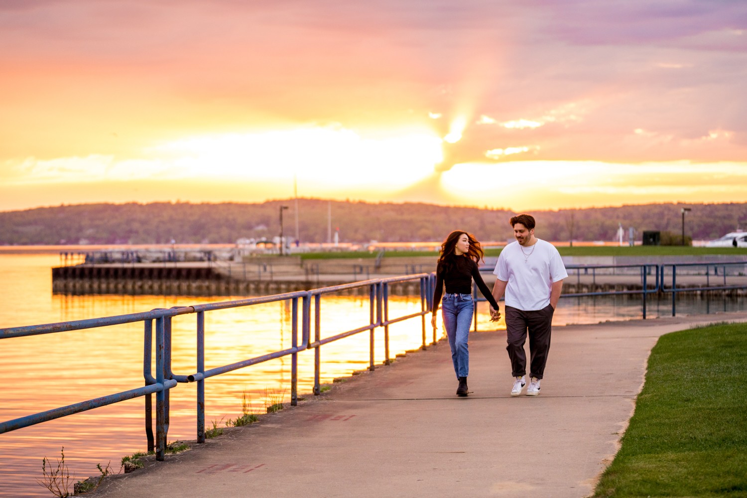 Open Space waterfront — Traverse City sunset
